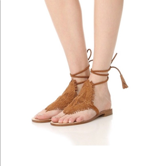 Joie Kacia Huarache Suede Lace-up Sandals size 37 - Picture 12 of 12